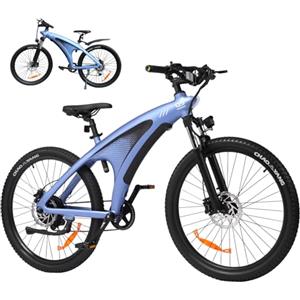 HX Q5 Shark Bici Elettrica Adulti,mountain bike uomo,27.5'',85Nm 13Ah e Autonomia 40-60km,Sospensione Anteriore Regolabile,Freni a Doppio Disco,Bicicletta Elettrica per spostamenti urbani e ciclismo