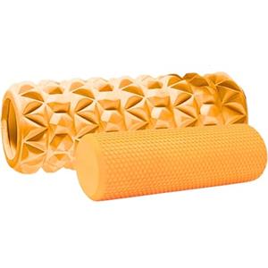 MAGIC SELECT 2x Rullo di Schiuma Massaggiante per Trigger Point Therapy.Eva Foam Roller - Rullo Massaggiante per Alleviare Dolore,Allenare i Muscoli,Massaggio della Schiena e delle Gambe,Fitness.33x14cm//29X10cm