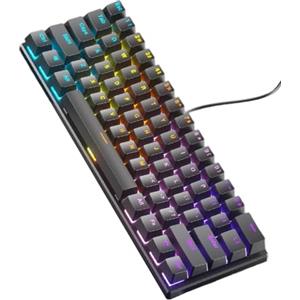 Heoscus Tastiera meccanica da gioco con tastiera retroilluminata a LED 61 tasti tastiera per computer con filo per computer portatile PC Gamer lavoro in ufficio