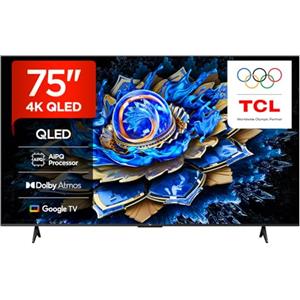 TCL 75T69C - Smart TV QLED 4K HDR10+ da 75, Google TV con Dolby Atmos | Game Mast, Dolby Vision, Motion Clarity, Google Assistant, Compatible with Alexa