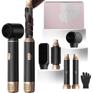 Atopskins Hair Styler 5 In 1 Spazzola Asciugacapelli Ad Aria Calda 1000W | Air Styler,Combina Funzioni di Asciugacapelli,Arricciacapelli e Spazzola Phon,Contiene Ioni Negativi ad Alta Concentrazione
