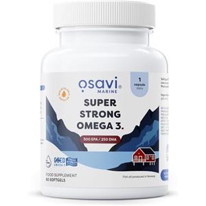 Osavi Super Strong Omega 3 - 500 mg EPA / 250 mg DHA - 60 softgels per salute cerebrale e visiva