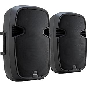 McGrey P215 MA Cassa Attiva 800 Watt Coppia, 2 casse fullrange attive | Lettore MP3 integrato FM/USB/SD/Bluetooth®, Potenza: 120 W RMS/ 800 W Peak, Sistema a 2 vie con woofer da 15 e tweeter da 1