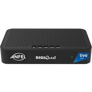 ANFEL Decoder Satellitare FULL HD con tessera Tivu Sat CERTIFICATO UFFICIALE CON TESSERA Tivù SAT INCLUSA, DVB-S2 HEVC H265 MAIN 10,Telecomando Universale 2 in 1 per il ricevitore e la TV