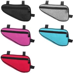Violiica per bicicletta triangolo telaio borsa nylon anteriore tubo superiore sacchetto di stoccaggio strumenti telefono portafogli sicuro nastro montaggio leggero ciclismo accessorio nero