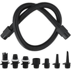 QWORK® Set Adattatori per Pompa Gonfiabile, Adattatori per Pompa SUP con 7 Ugelli e Tubo dell'Aria, per Tavola Gonfiabile Stand-Up Paddle, Barca, Tenda, Piscina