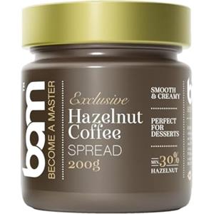 BAM Crema Spalmabile con Frutta Secca di Alta Qualità - Ideale per Topping, Brioches e Dolci - 200g (Nocciola-Caffè)