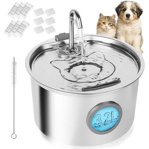 LIAILA Fontanella Per Gatti: Fontana Per Gatti Ultra Silenzioso Da 3,2 L-Fontanella-Con 6 Cartucce Filtranti, 6 Filtri E Caricabatterie Usb, Lavabile In Lavastoviglie