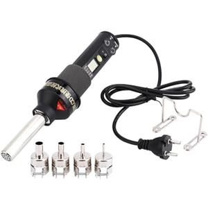 Fyearfly Pistola Ad Aria Calda Portatile 450W, Temperatura + Flusso D'Aria Display Digitale Regolabile Saldatura Dissaldante Soffiatore D'Aria Calda, per Saldatura Ic Smd Bga Termica, Guaina Termoretraibile