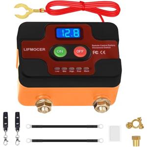 Anosuwa Stacca Batteria 12V Per auto con LED, Staccabatteria Automatico Antifurto