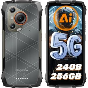 Blackview BL7000 Rugged Smartphone Android 15 AI Telefono Indistruttibile, 24(8+16)GB, 256GB+2TB TF, 6,78" 120Hz, 50MP+32MP+20MP Visione Notturna, 5G/Fingerprint/Dual SIM/NFC/GPS/IP68/2 Anni Garanzia
