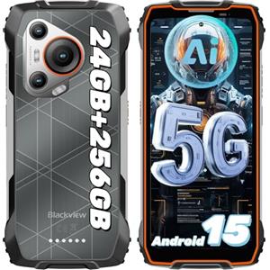 Blackview BL7000 Rugged Smartphone 5G, 24GB+256GB Telefono Indistruttibile, Android 15 Celluare Antiurto, 6.78" FHD+120Hz, 32MP+50MP+20MP Visione Notturna, Impermeabile IP68 Dual SIM/Face ID/NFC/GPS