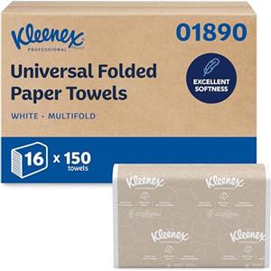 Kleenex Multifold 1890 Asciugamani, con Tecnologia Airflex, Asciugamani di carta morbidi e resistenti, Ideali per Standard Igienici Elevati, 150 per Confezione