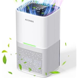 KCONBS Deumidificatore Elettrico 1800ML, Eliminatore di Umidità con Schermo LED, 7 Luci Colorate, Spegnimento Automatico, Timer 24H,bianco ghiaccio, Ideale per Bagno e Camera da Letto