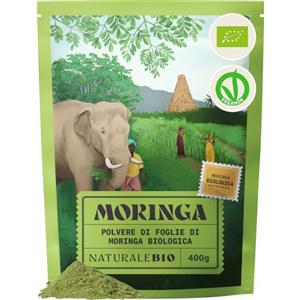 NaturaleBio Moringa Oleifera Bio in Polvere - Qualità Premium - 400g. Biologica, Naturale e Pura. Foglie Raccolte dalla Pianta di Moringa Oleifera.