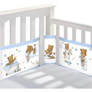 Sunshine smile Paracolpi Lettino,Paracolpi Neonato per Lettino,Traspirante Baby Protezione Angoli Letto,Paracolpi per Lettino,Paraurti Cot Morbida e Traspirante,Neonato Paraurti 4 Lati per Bambino Ragazzo Ragazza