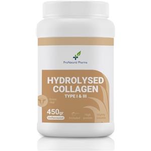 ProNatural Pharma Collagene Bovino Idrolizzato I+III 100 % Puro | Polvere 450 g | Senza Sapore | Grass-Fed | Pelle, Unghie, Capelli e Articolazioni | Alta Biodisponibilità | ProNatural Pharma