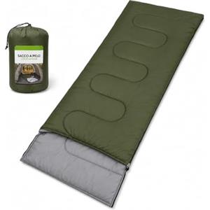 OWIJI Sacco a Pelo da Viaggio Campeggio Escursionismo Outdoor con Custodia Portatile 190 x 75 cm Invernale Rettangolare Leggero 100% Poliestere Resistente per Uso Interno ed Esterno Colori Assortiti