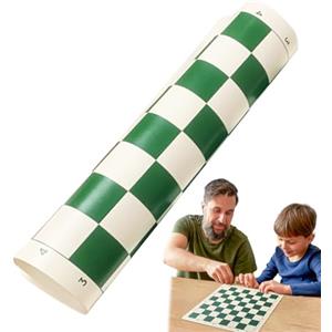 Generico Scacchiera Da Viaggio - Tappetino Da Torneo Leggero 34x34 Cm, Scacchierra Pieghevole Portatile, Superficie Di Gioco Flessibile In Vinile, Design Durevole Della Scacchiera Arrotolabile | Pratico