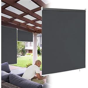 VA-Cerulean Tenda a rullo per esterni verticale, protezione solare, resistente alle intemperie, tenda avvolgibile oscurante per finestre e porte (100 x 140 cm, antracite)