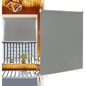 VA-Cerulean Tenda a rullo per esterni verticale, protezione solare, resistente alle intemperie, tenda avvolgibile oscurante, per finestre e porte (180 x 240 cm, grigio)
