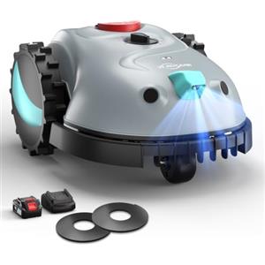 YARDCARE (2026 Upgrade) YARDCARE V100 Robot Tagliaerba a Batteria con Navigazione Visiva, Rilevamento di 150 Ostacoli, Robot Tosaerba Fino a 150 m², Robot Tosaerba con Lame di Ricambio, Banda magnetica