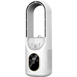 Pneterg Ventilatore a colonna senza pale silenzioso, ventilatore rinfrescatore purificatore d'aria, umidificazione, 6 velocità di regolazione, Ventilatore a torre per casa, uffici (bianco)