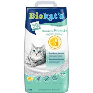 Biokat's Bianco Fresh - Lettiera Agglomerante in Argilla Naturale Bianca - 10 Kg con Profumo di Primavera