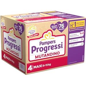 Pampers Progressi MUTANDINO tg. 4 maxi 8-15 kg quadripacco da 76 pannolini