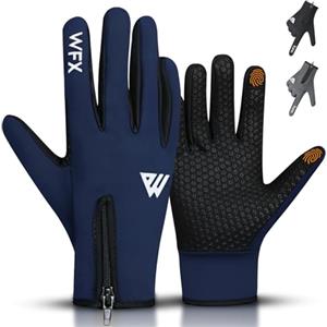 WESTWOOD FOX Guanti da Ciclismo per Bambini, Termici Invernali per Ragazzo e Ragazza, Antivento, Antiscivolo, Touchscreen, Impugnatura sul Palmo, a Dita Intere