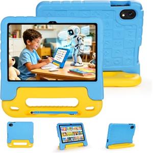 SUMTAB Tablet Bambini 10 Pollici, Android 15 Tablet Educativo con Processore Octa-Core per Gaming, 30GB RAM 128GB ROM Espandibile TF 2TB, 5G e WiFi 6, Penna Stilo Inclusa e Custodia Antiurto Blu