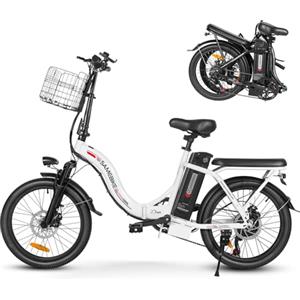 SAMEBIKE-Bike pieghevole, bicicletta elettrica da 20 pollici con batteria rimovibile da 36V/13Ah Freno idraulico, per adulti, uomini donne
