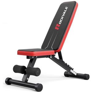 Rockvale Panca per pesi pieghevole, 300 kg, panca da allenamento regolabile, premontata al 95%, schienale a 9 posizioni, panca compatta, pieghevole in 3 secondo per la casa (V2.0 Panca pieghevole)