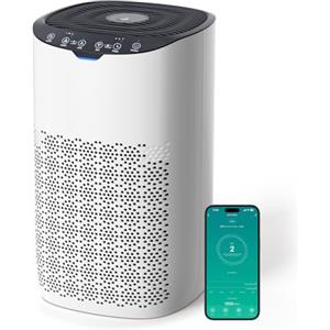 AROEVE Purificatore d'Aria per Casa fino a 120m² - CADR 300 m³/h, Modalità Auto, Indicatore Qualità Aria - Rimuove Polline, Polvere e Peli Animali