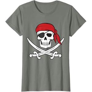 Cool Pirate Shirts Maglietta Pirata per Bambini o Adulti, Spade e Teschio Maglietta