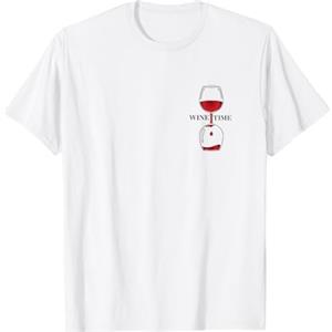 Lustige Wein Spirtuosen Designs Wine Time - Bevitore di Vino Rosso Maglietta