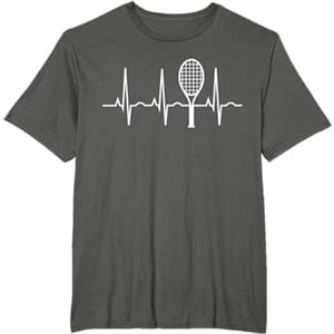 Tennis-Herzschlag-T-Shirts und -Geschenk Maglia del Battito Cardiaco per Gli Amanti del Tennis Maglietta