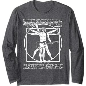 Da Vinci - Camicie e magliette per chita Regalo di chitarra divertente per chitarristi, Chitarra Maglia a Manica