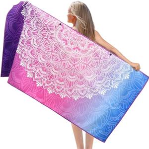 Pameil Telo Mare Grande Microfibradi 90x180 cm, Asciugamani Microfibra e Resistente Alla Sabbia, Telo Palestra Leggero e ad Asciugatura Rapida Adattoper Spiaggia, Palestra, Viaggi, Sauna