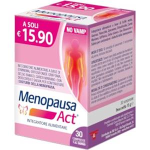 linea ACT Menopausa Act, Integratore Alimentare, Disturbi Menopausa, 30 Compresse | Con Caffè Verde, Ananas, Finocchio, Gymnema, Ortosifonide , Griffonia, Gelso Bianco, Cardo Mariano, Dioscorea, Salvia