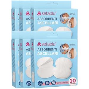 TUTTINFARMA Assorbenti Ascellari Unisex Monouso, Protezione dai Segni di Sudore, 60 Pezzi