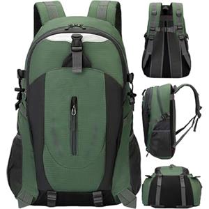 Generic Zaino da escursionismo da uomo, zaino da trekking esterno, 40 l, organizer impermeabile per ciclismo, campeggio, arrampicata, sport, viaggi, Nero , Consulte la descripción, Vedere la descrizione