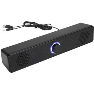 Generic Sound Bar - ABS 29,6 x 5,5 x 6 cm/11,65 x 2,17 x 2,36 pollici | Surround Sound System | Altoparlante automatico del volume per TV, Home Theater e intrattenimento