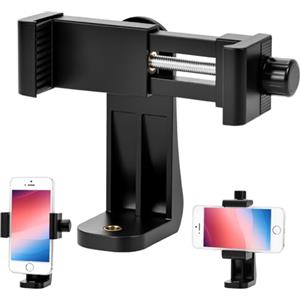 QWORK® Adattatore per treppiede smartphone universale, adattatore per supporto, per treppiede, selfie stick e monopiede