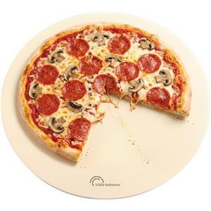 LITTLE BALANCE 3077 Pietra per pizza rotonda XXL Ø 30,5 cm, per pizza, torte, pani croccanti e soffici al forno, barbecue, placche, cordierite