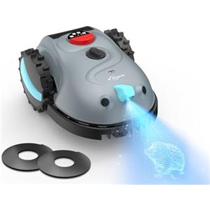 YARDCARE V100 Robot Tagliaerba senza Filo Perimetrale con Navigazione Visiva AI, senza RTK, Nessuna Perdita di Segnale, 150 Ostacoli, con Strisciamagnetica, Lame di Ricambio, Adatto a Piccoli Giardini