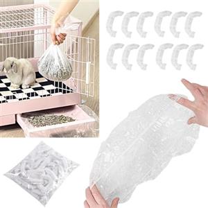 bangminda 50 Pezzi Fodere per Lettiera Monouso per Piccoli Animali Pellicola di Plastica per Gabbie Conigli Criceti Porcellini d'India Pellicole Usa e Getta per Toilet per Animali Pellicola, 35x25 cm