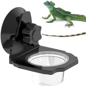 Generico Gecko Feeding Ledge - Ciotola Per Acqua Per Rettili | Coppa Alimentatore, Supporto A Ventosa, Ciotola Per Terrario Per Drago Barbuto Lucertola Camaleonte Ragno Tartaruga