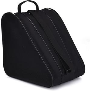 yeeplant Borsa nera per pattini a rotelle, 39,1 x 28 x 36,1 cm, in nylon e poliestere, custodia per pattini da ghiaccio a doppia spalla, per pattini in linea, hockey, rete traspirante