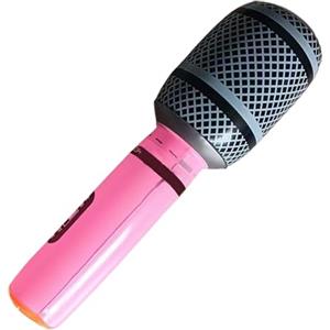 Generico Microfono gonfiabile - Blow Up Prop per decorazione creativa | Accessorio di karaoke riutilizzabile robusto con colori assortiti per giochi di canto, decorazioni per concerti, feste a tema musicale, 1